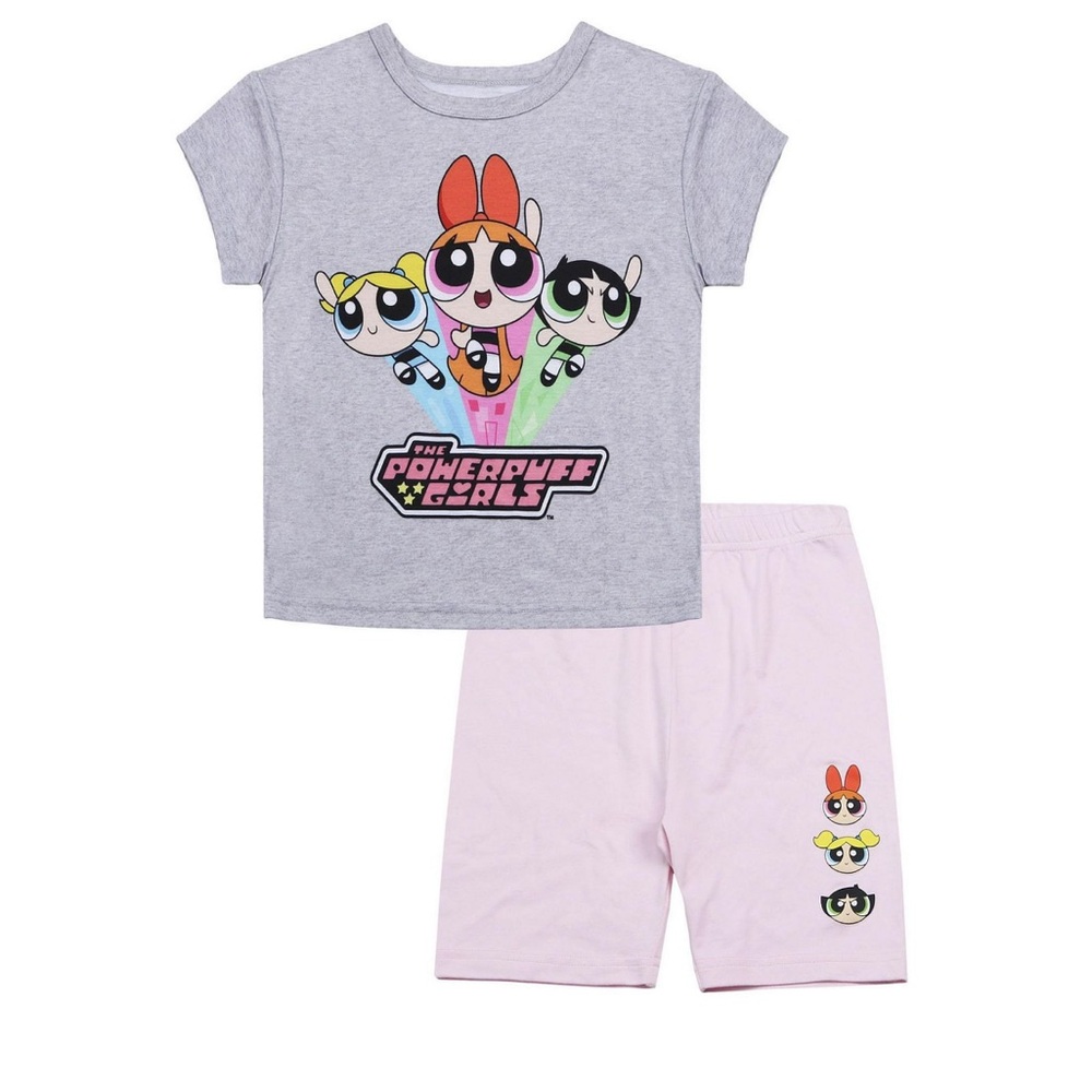 NWT Powerpuff Girls Two Piece Pyjama set Girl Medium 7/8
